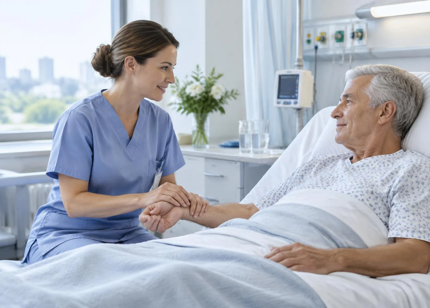 Illustrative post-discharge monitoring scenario